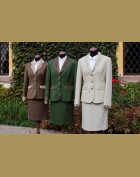 zelená, hnědá i slonovinová sukně 1