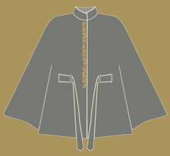 Vlněné paleto - Šedá se slonovou kostí a cappuccinem