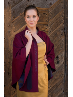 Vlněné paleto - Malinovo – švestková